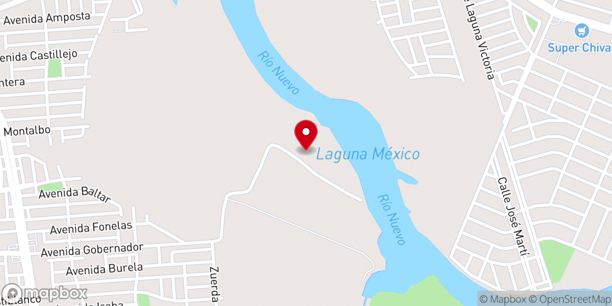 Map showing location of Tierra Fertil Centro Cristiano