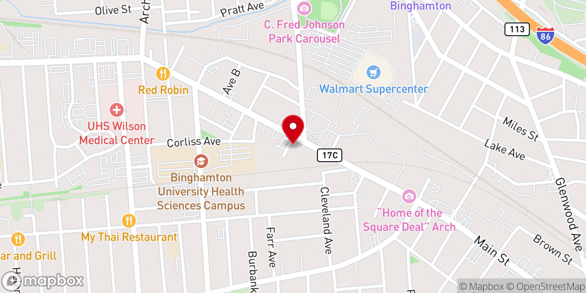 Map showing location of Saint James Roman Catholic Church - Food Distribution Center