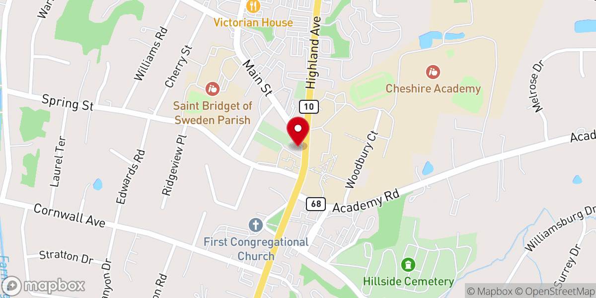 Map showing location of St Peter's Episcopal Church, Cheshire