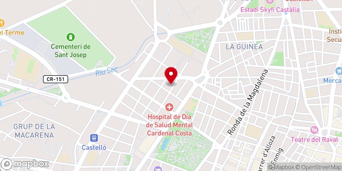 Map showing location of Iglesia Patencostal Castellón.