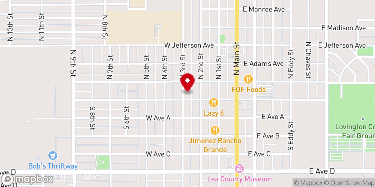 Map showing location of Church of Christ