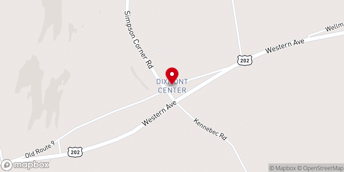 Map showing location of Dixmont Center