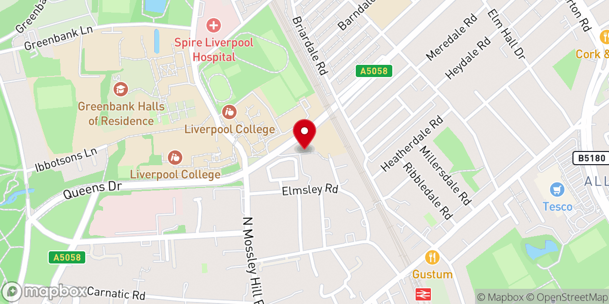 Map showing location of St Anthony of Padua RC Church