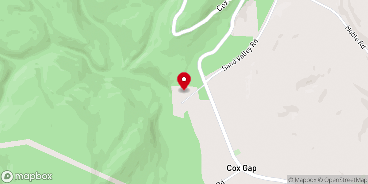 Map showing location of Cox Chapel United Methodist Church
