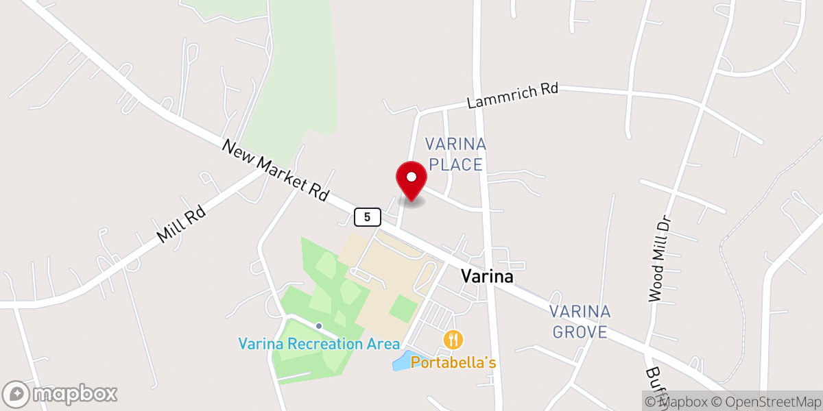Map showing location of Renewel Church Varina