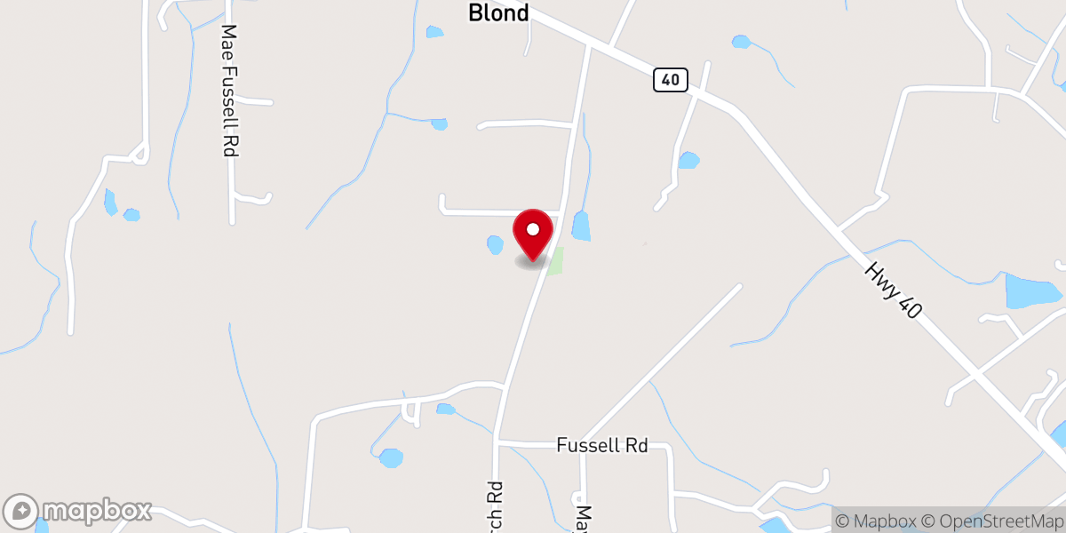 Map showing location of Fitzgerald Church