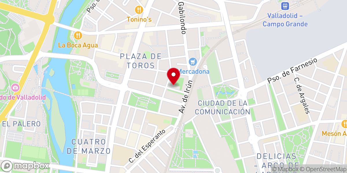 Map showing location of Parroquia de Santo Tomás de Aquino