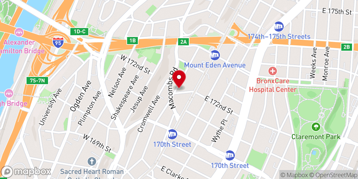 Map showing location of Alive Community Development Church
