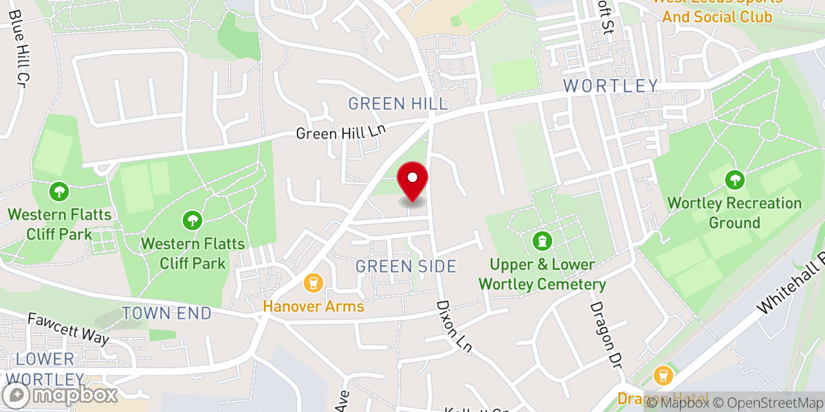 Map showing location of St John's Church