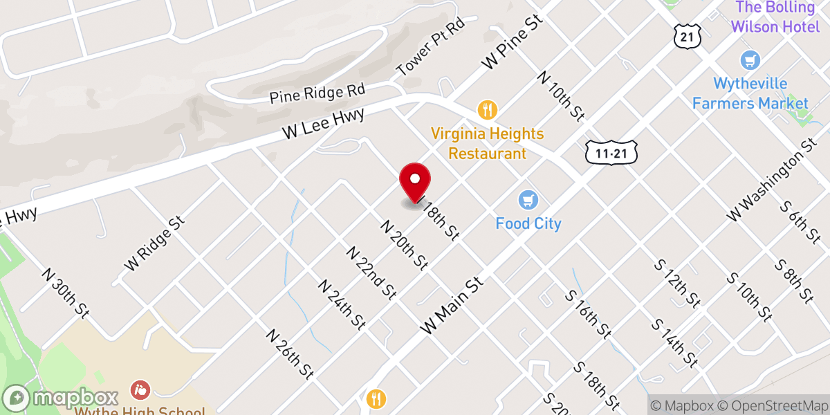 Map showing location of West End Methodist Church