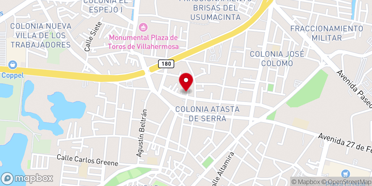 Map showing location of TEMPLO EL ESCUDO DE LA FE ASAMBLEAS DE DIOS