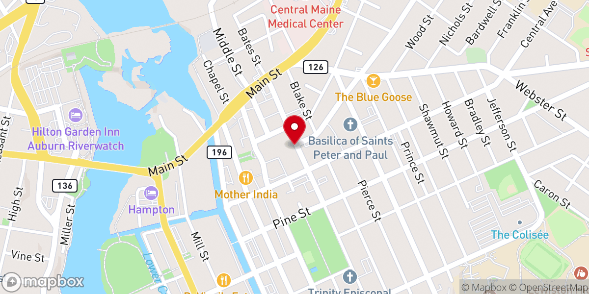 Map showing location of Trinity Jubilee Center