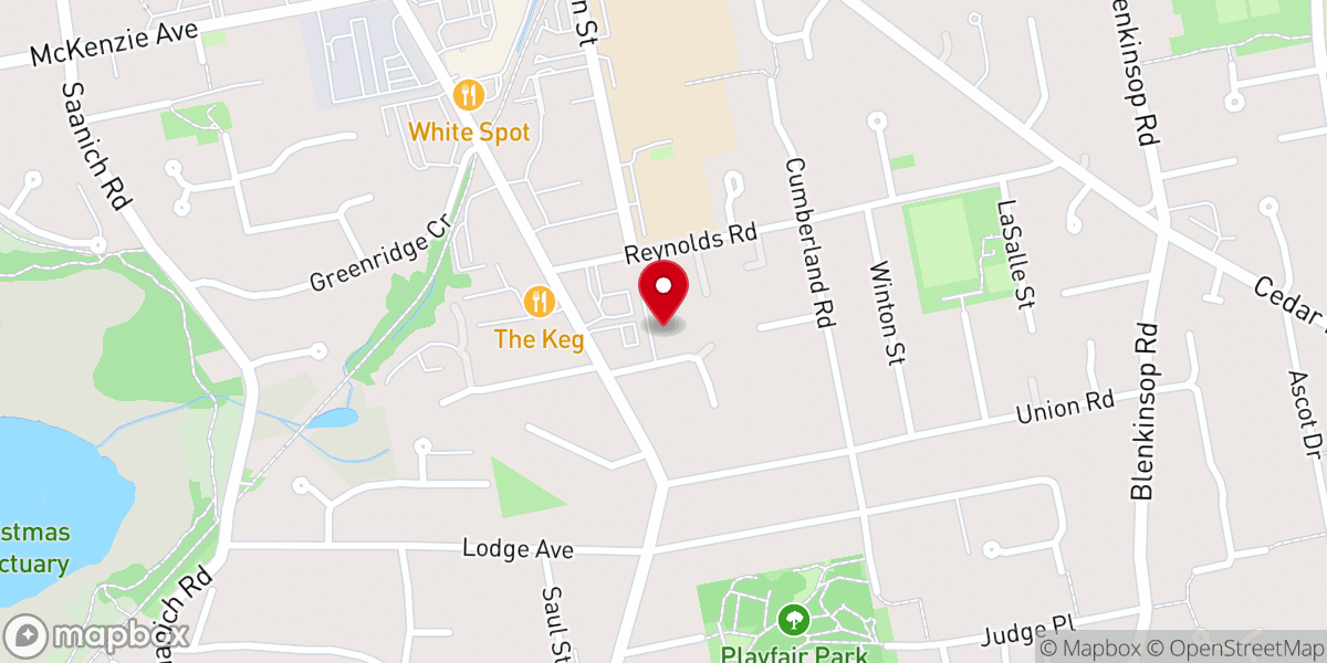 Map showing location of St. Peter's Anglican Church