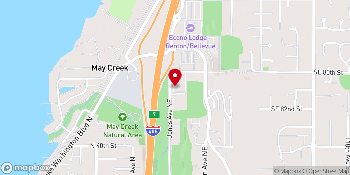 Map showing location of Antioch Presbyterian Church