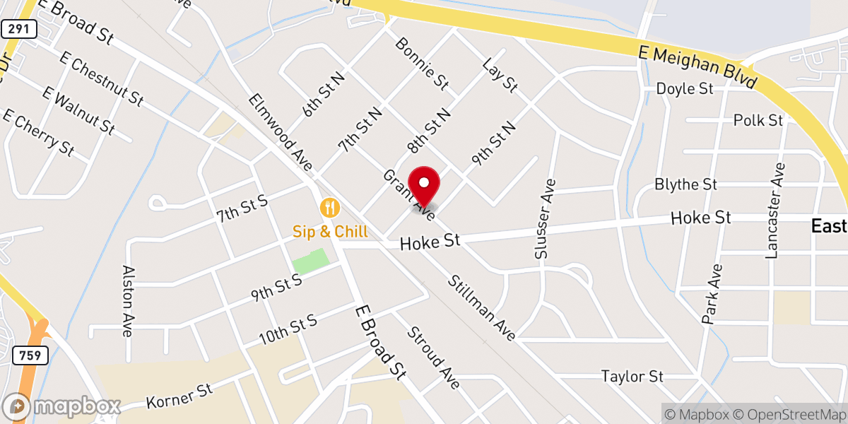 Map showing location of Harvest Fellowship Comm Church