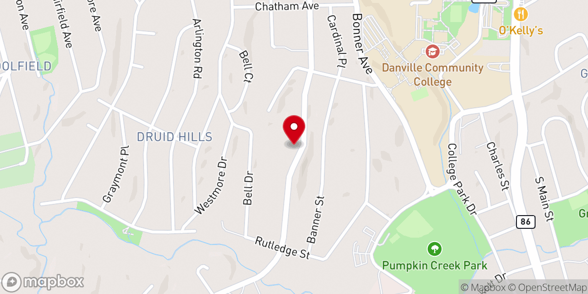 Map showing location of Faith Chapel Assembly of God