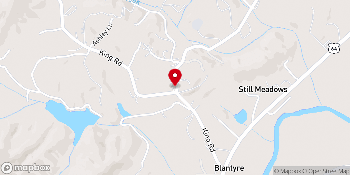 Map showing location of Blantyre Baptist Church