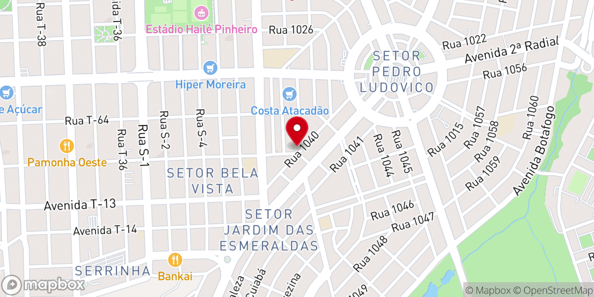 Map showing location of Assembleia de Deus Campo Pedro Ludovico - Matriz ADPEL