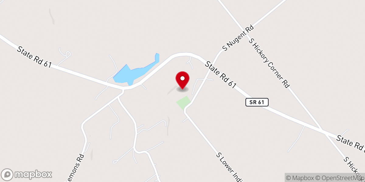 Map showing location of Indiana Presbyterian Church