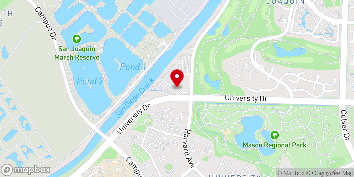 Map showing location of Irvine First Chinese Baptist Church