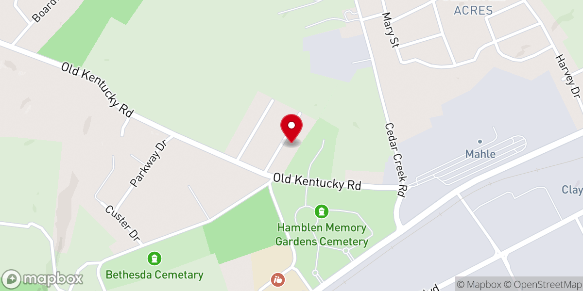Map showing location of Parkway Missionary Baptist Church