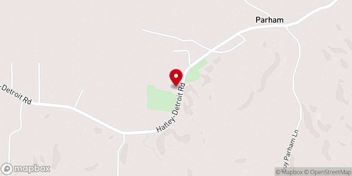 Map showing location of New Hope Baptist Church