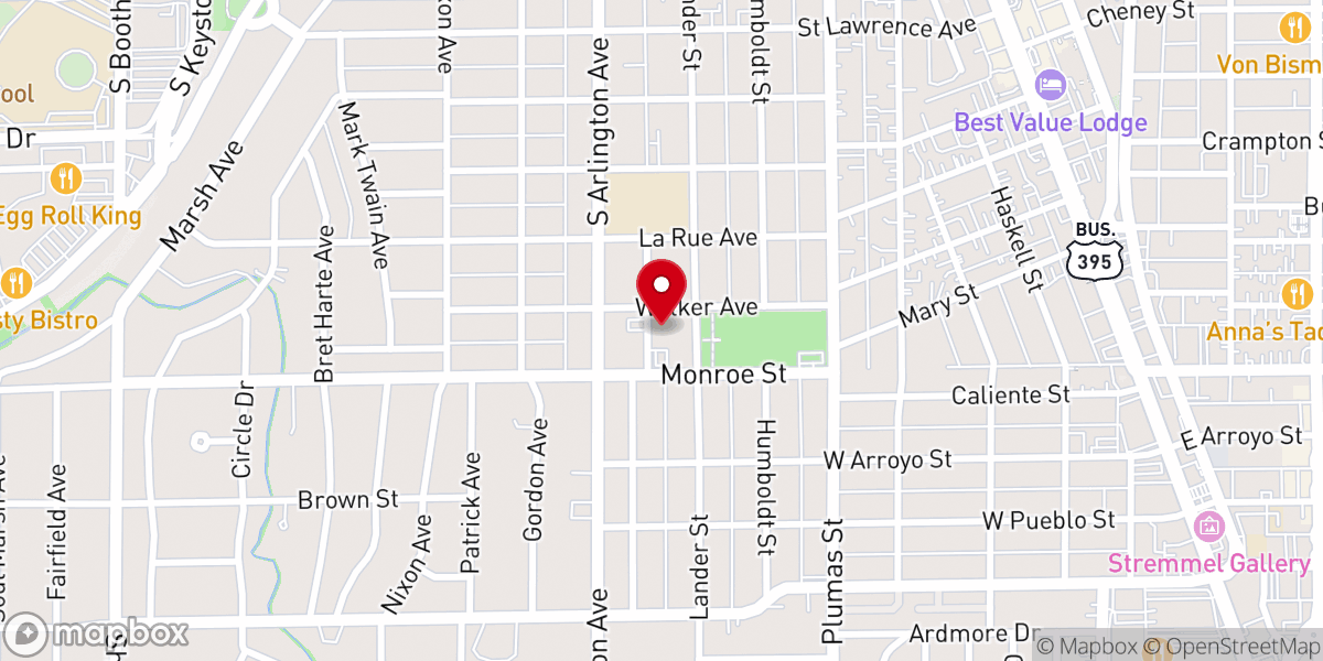 Map showing location of Our Lady Of The Snows Catholic Church