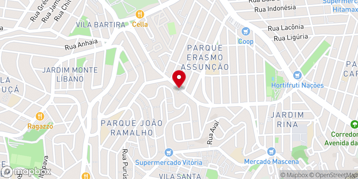 Map showing location of AD Missão Profética Santo André