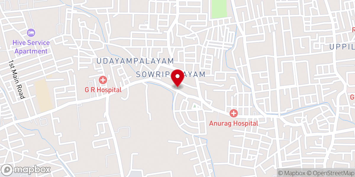 Map showing location of St. Francis Xavier's Church