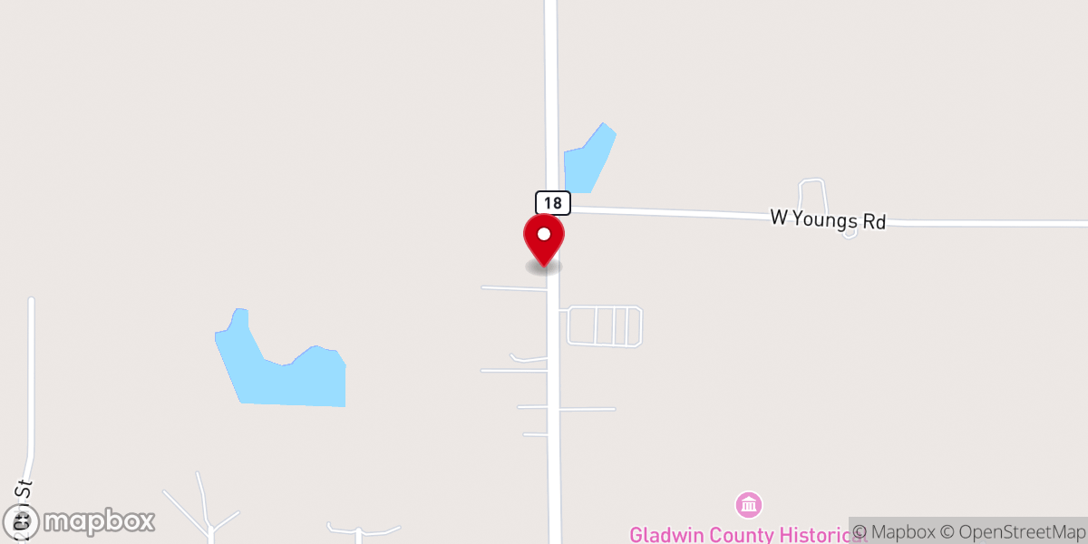 Map showing location of Grace Christian Church