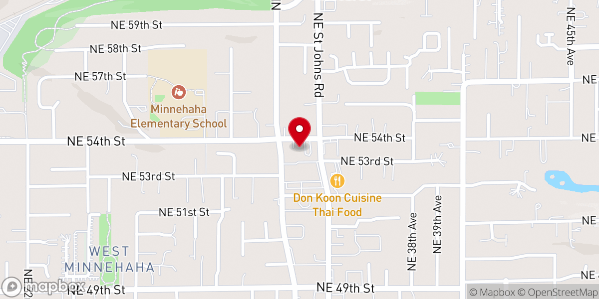 Map showing location of Minnehaha Church of Christ
