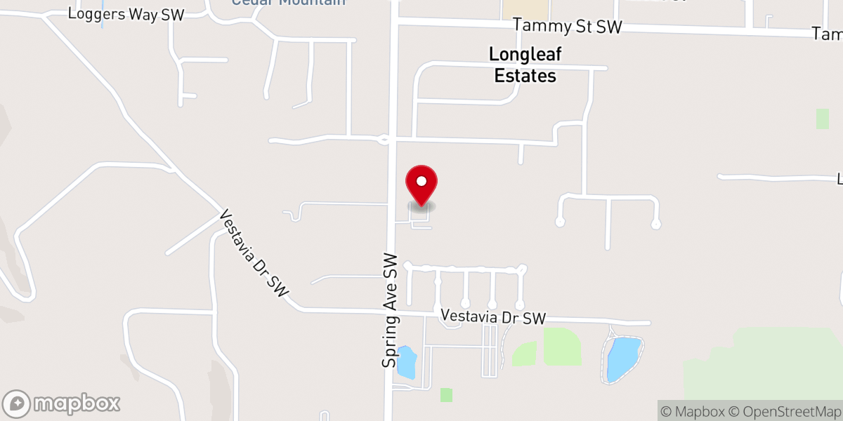 Map showing location of Pentecostal Tabernacle