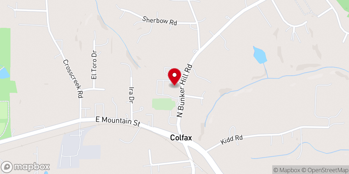 Map showing location of Shady Grove Wesleyan Preschool