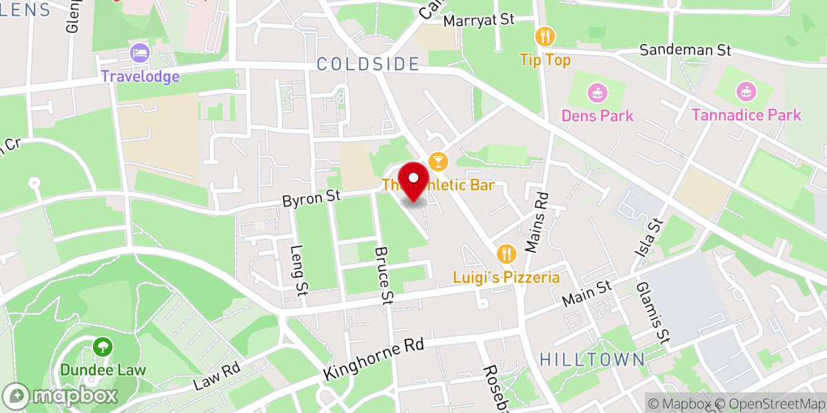 Map showing location of St Martin's Scottish Episcopal Church