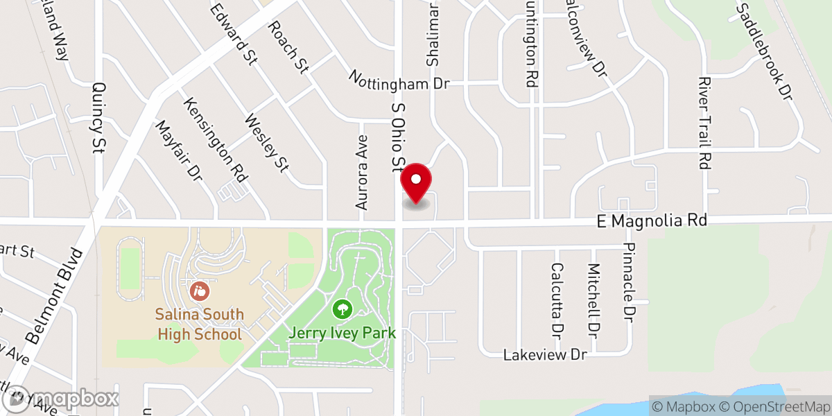 Map showing location of St Mark Lutheran Church
