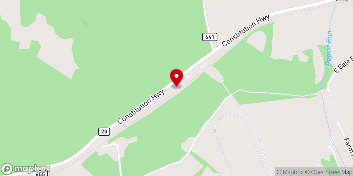 Map showing location of James Madison's Montpelier Historic Site