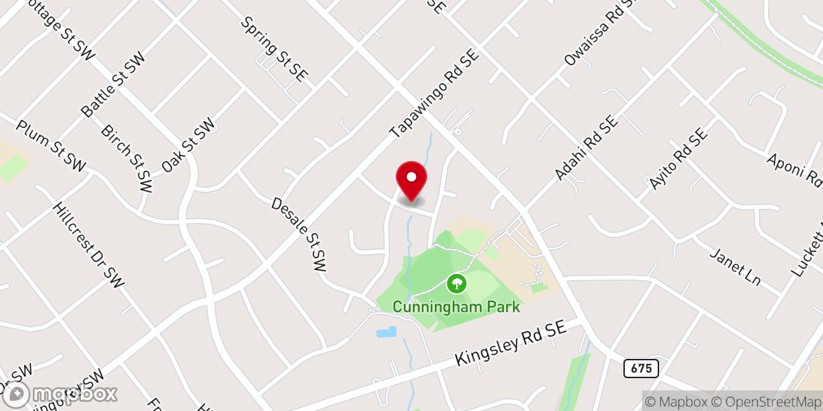 Map showing location of First Baptist Church Vienna