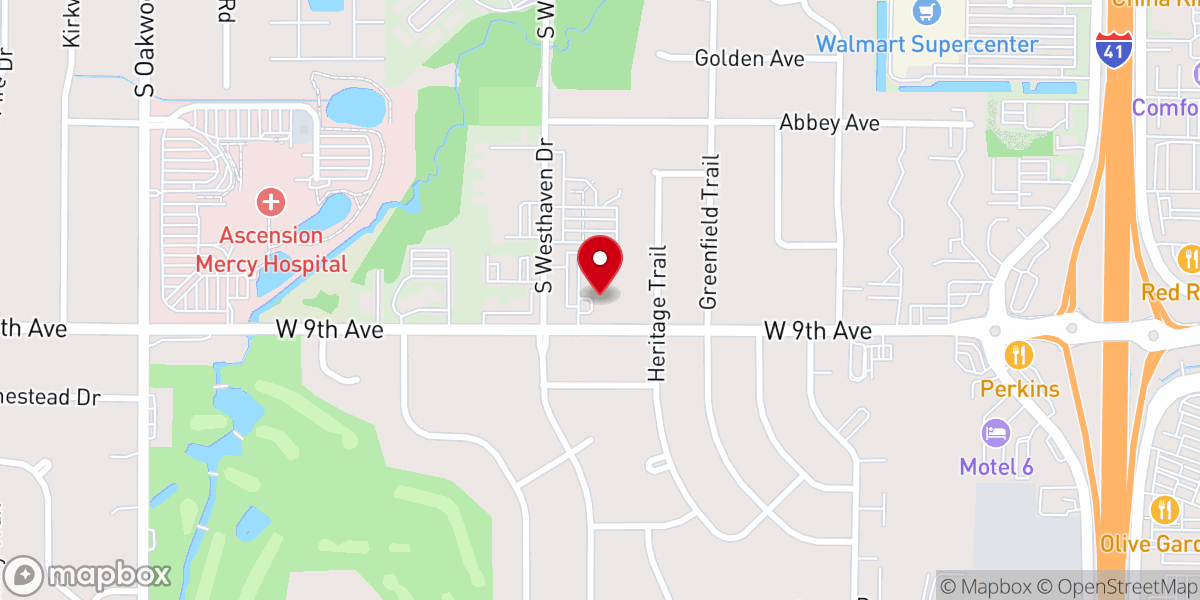 Map showing location of Good Shepherd Lutheran Church