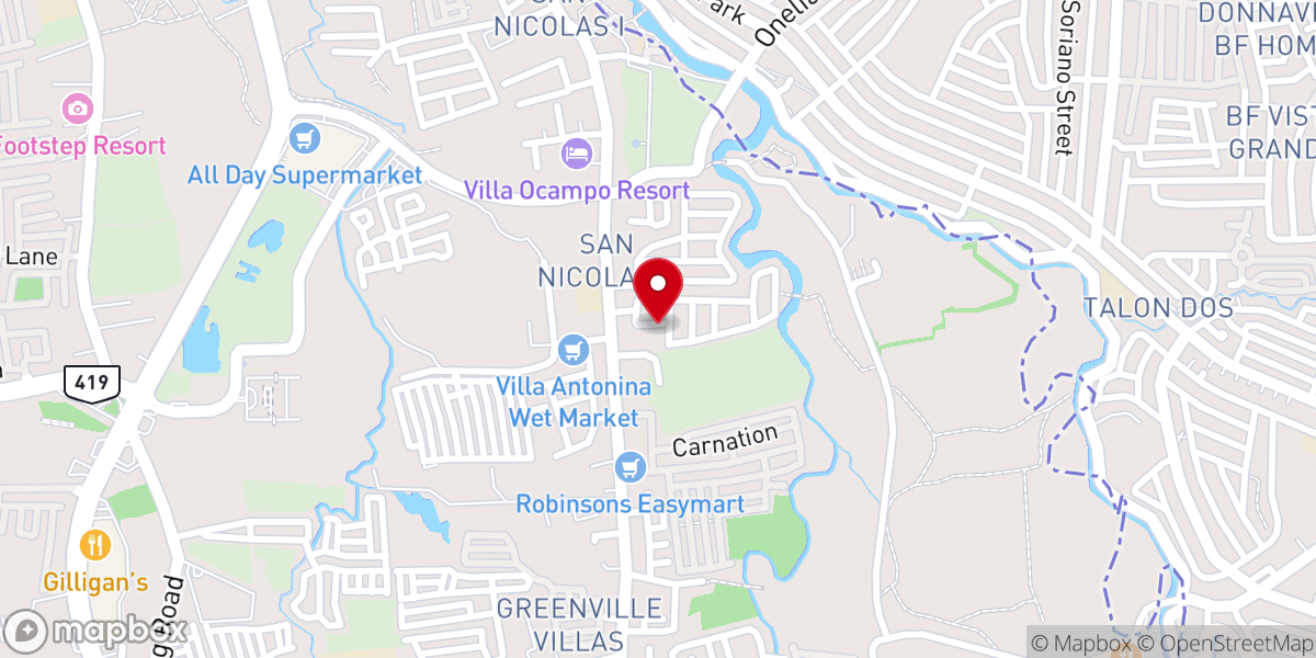 Map showing location of Hopewell Baptist Church