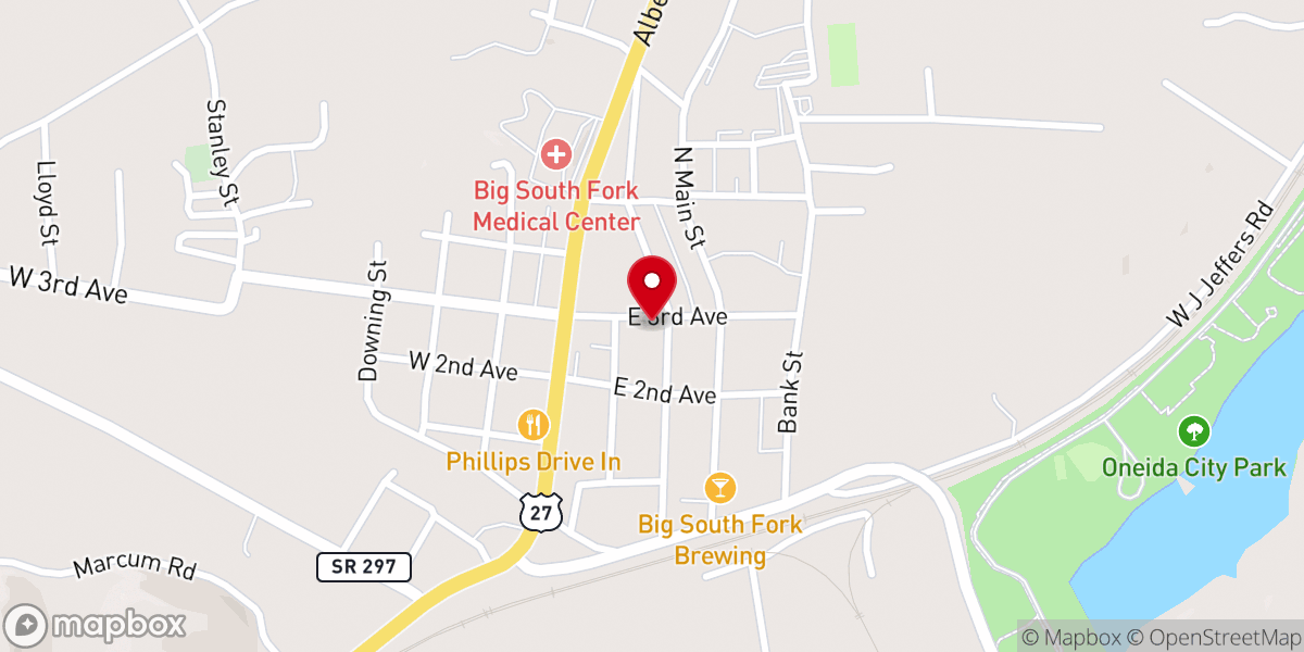 Map showing location of Church of Christ