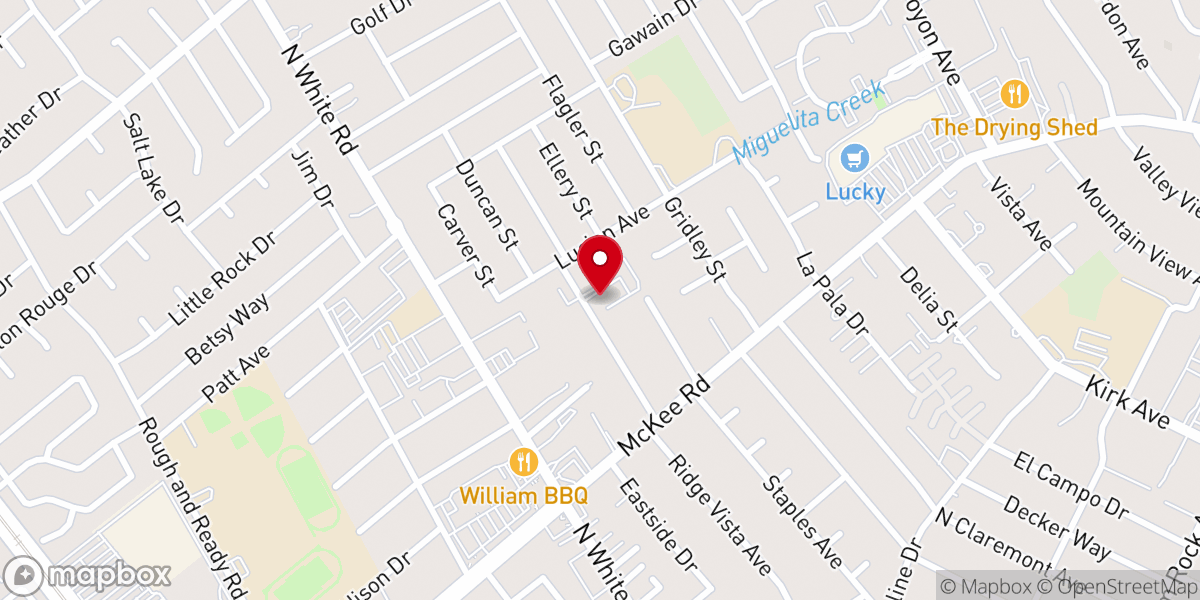 Map showing location of Green Valley Christian Church