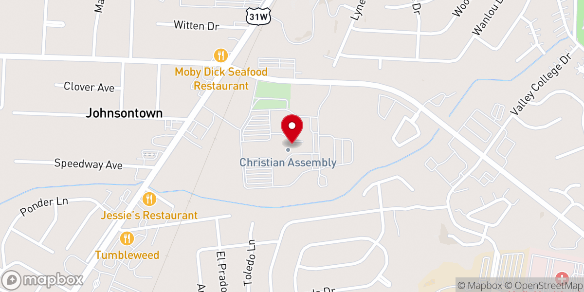 Map showing location of Christian Assembly Church
