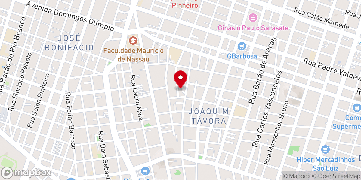 Map showing location of Igreja Batista Renovada Moriá