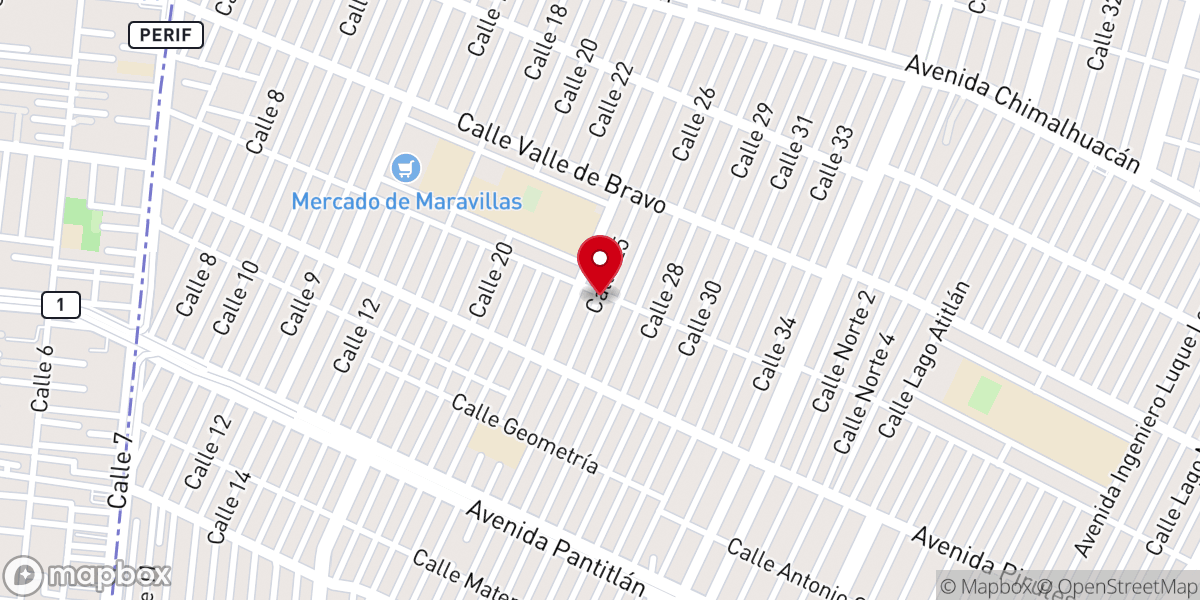 Map showing location of IGLESIA ALCANCE VICTORIA NEZAHUALCOYOTL NORTE