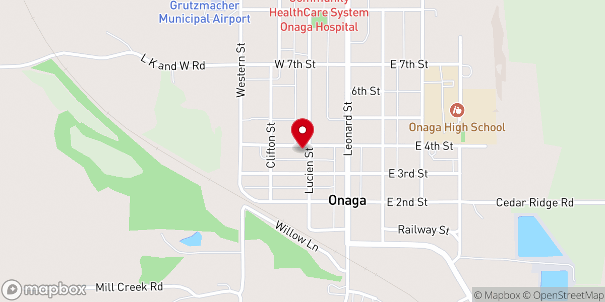 Map showing location of Congregational United Church