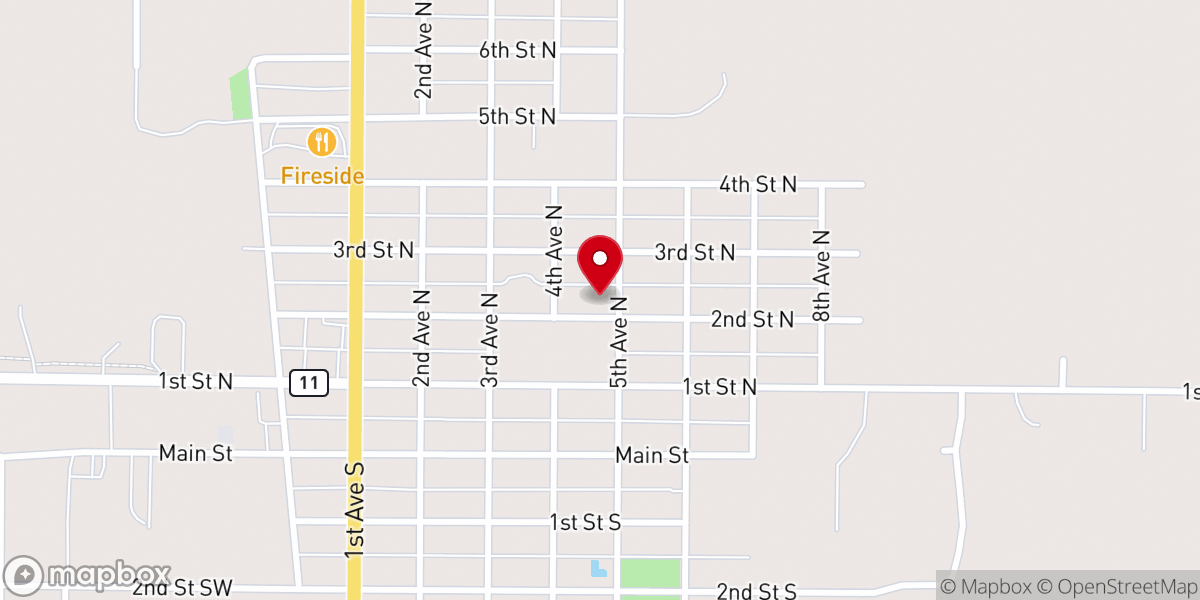 Map showing location of St. Helena Catholic Church