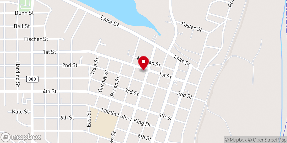 Map showing location of East Carroll Extension Office
