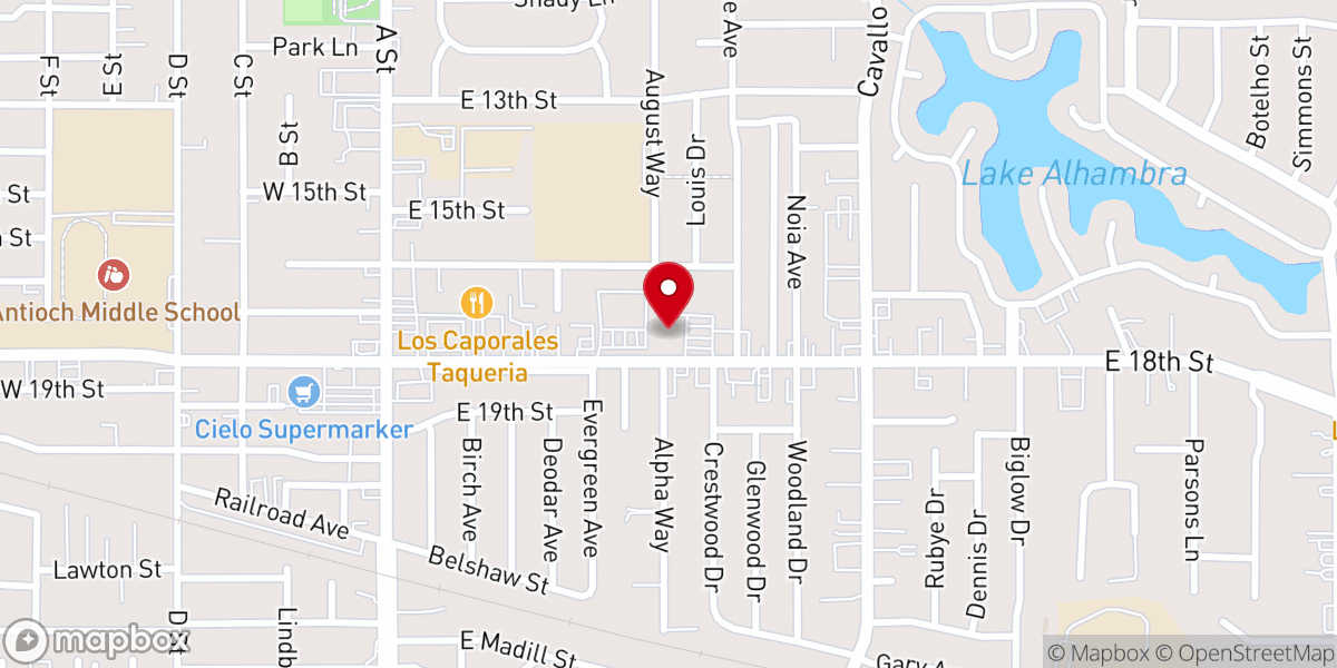 Map showing location of Templo Santo Community Church
