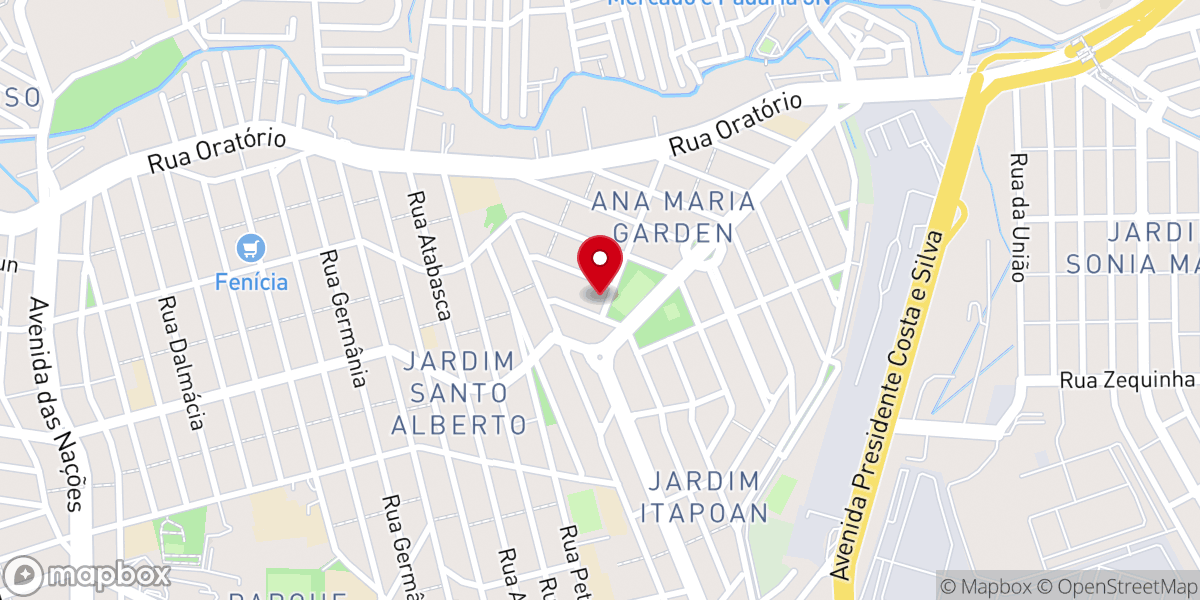 Map showing location of Assembleia de Deus - Ministério de Santo André