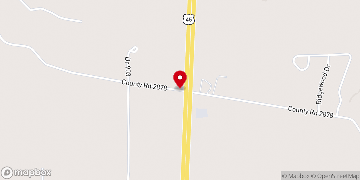 Map showing location of Church, Baldwyn ms